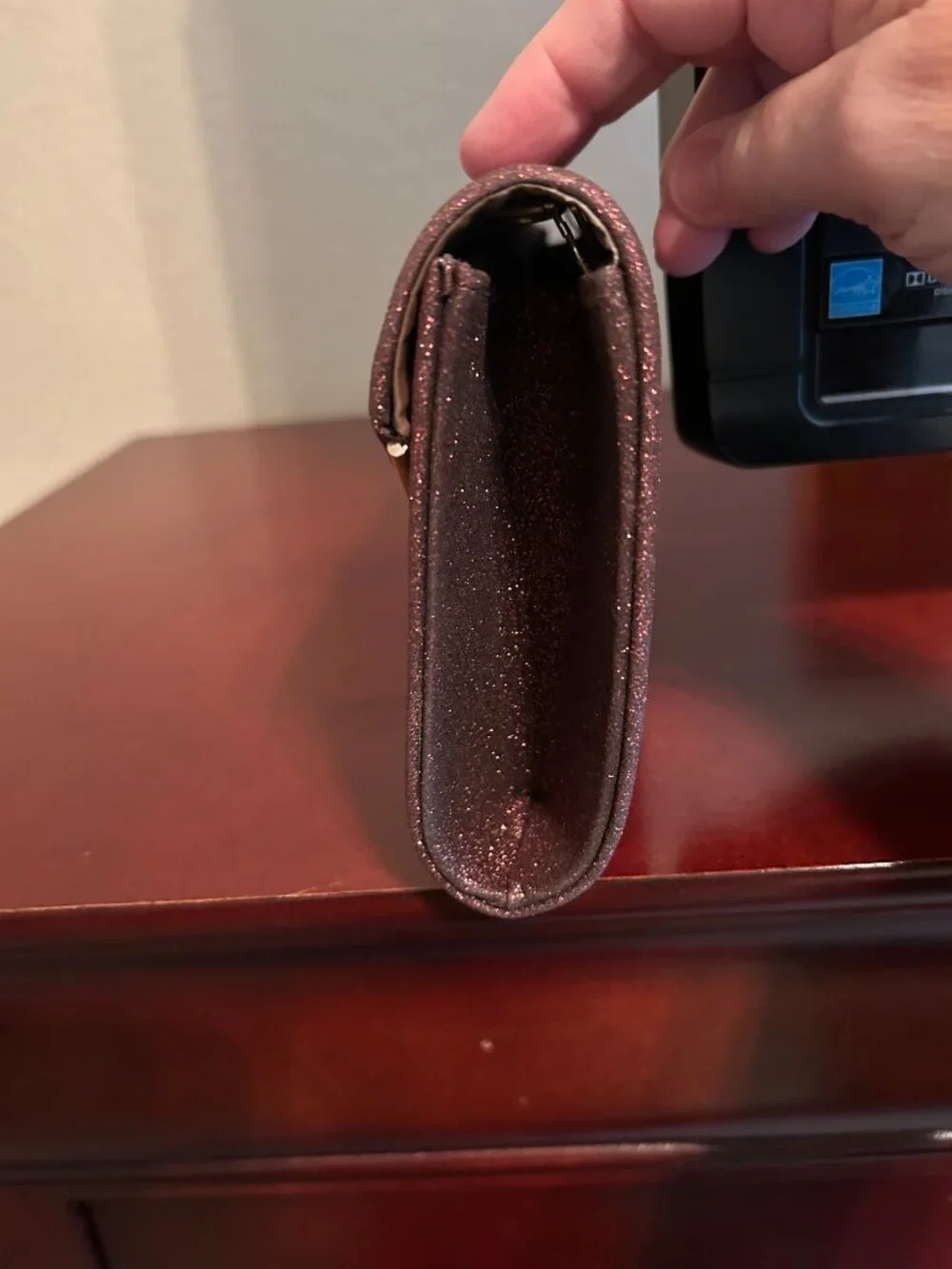 Unbranded Chain Shoulder/Clutch - Brown Bronze Sparkle - 9